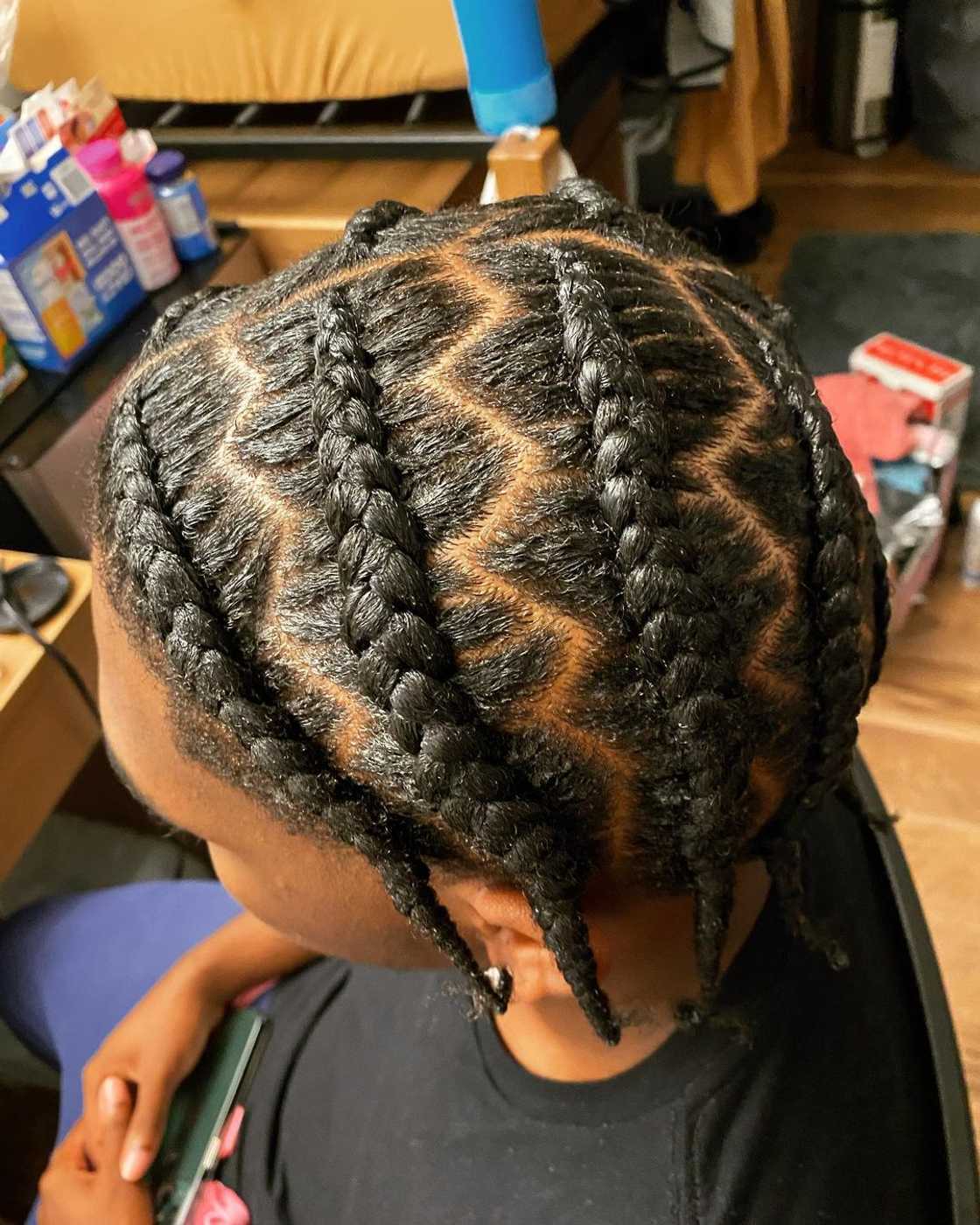 pop smoke braids for men