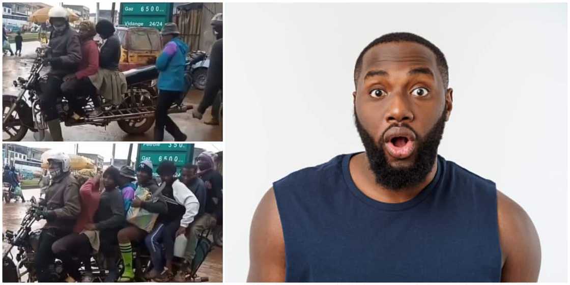 Social media reacts to viral video of okada man carrying 7 passengers at once Social media reacts to viral video of okada man carrying 7 passengers at once