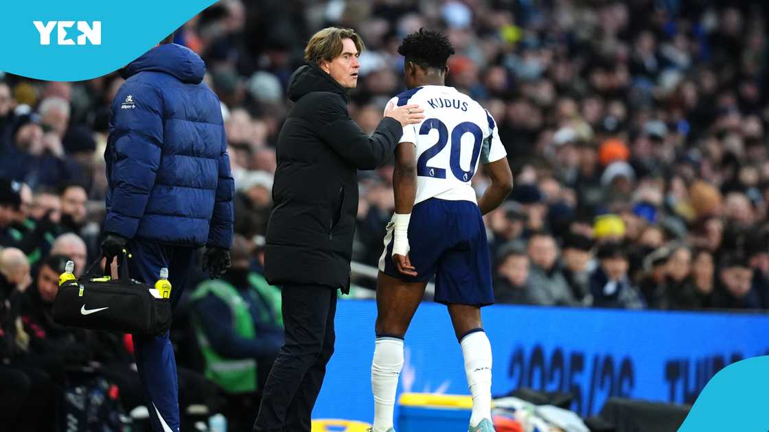 Mohammed Kudus injured, Tottenham Hotspur, Thomas Frank, Premier League, Spurs vs Sunderland, Tottenham Hotspur manager criticism, EPL table 2026