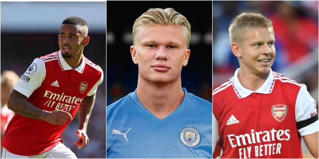 Gabriel Jesus, Haaland, Zinchenko Gabriel Jesus, Haaland, Zinchenko