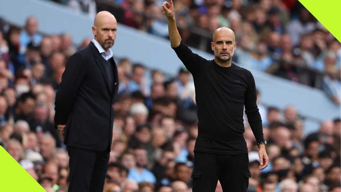 Manchester City boss Pep Guardiola defeated Erik ten Hag's Man United in their first meeting in the Manchester Derby Manchester City boss Pep Guardiola defeated Erik ten Hag's Man United in their first meeting in the Manchester Derby