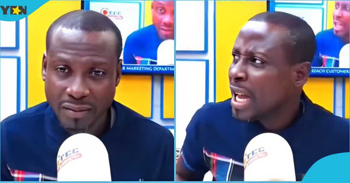 Photo a Ghanaian man appearing on a radio programme with her concerns. Photo a Ghanaian man appearing on a radio programme with her concerns.