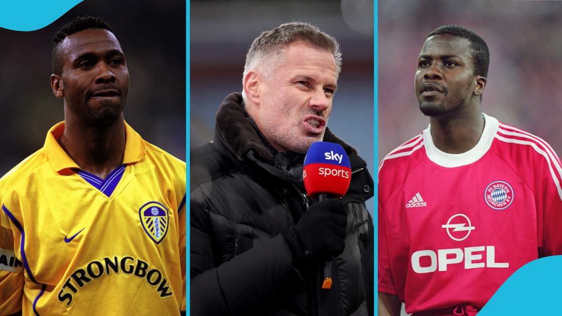 Ghana's Samuel Osei Kuffour leads a list of five African defenders who were better than Jamie Carragher. Photos by John Walton/EMPICS, Neal Simpson/Allstar and Mike Hewitt. Ghana's Samuel Osei Kuffour leads a list of five African defenders who were better than Jamie Carragher. Photos by John Walton/EMPICS, Neal Simpson/Allstar and Mike Hewitt.