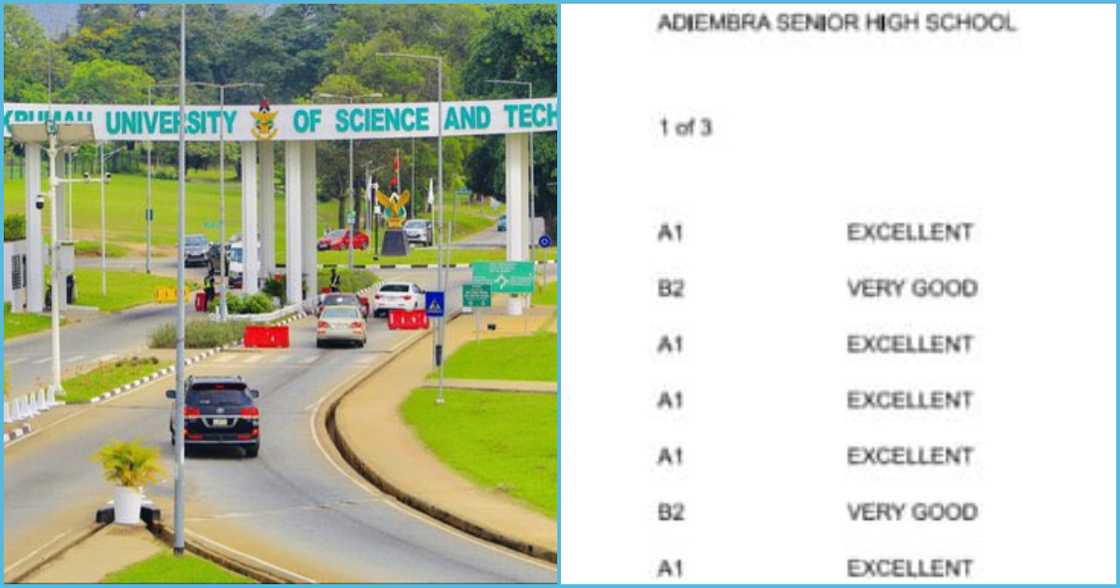 Photo of KNUST entrance and result slip pf WASSCE student Photo of KNUST entrance and result slip pf WASSCE student