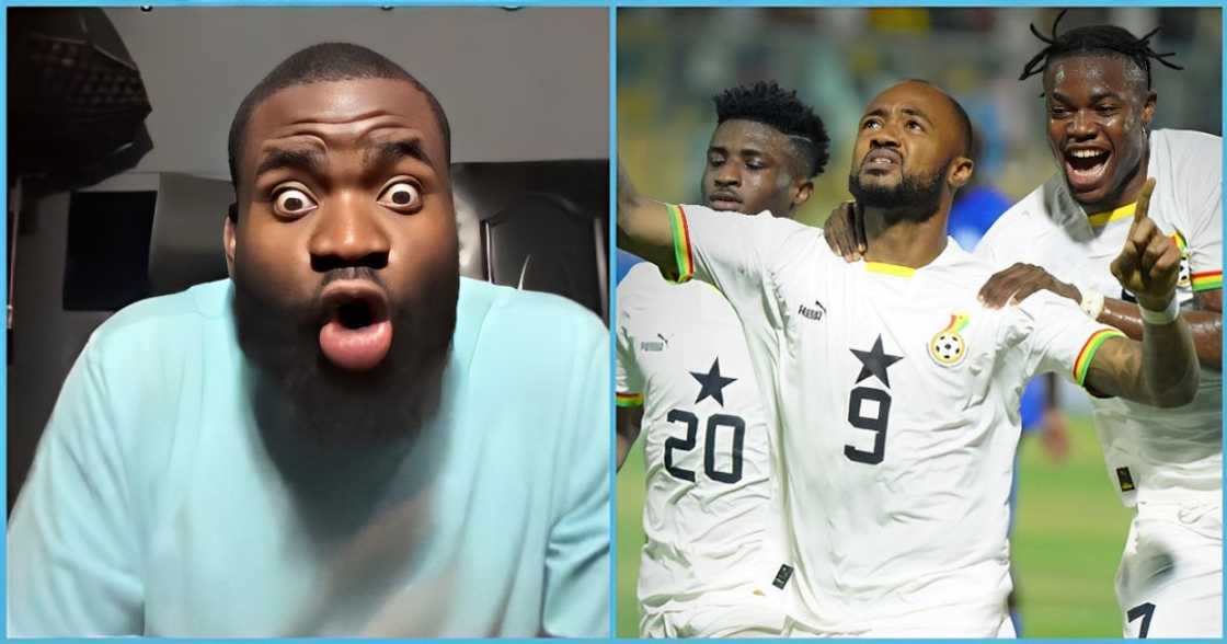 Photo of Nigerian man and Black Stars players Photo of Nigerian man and Black Stars players