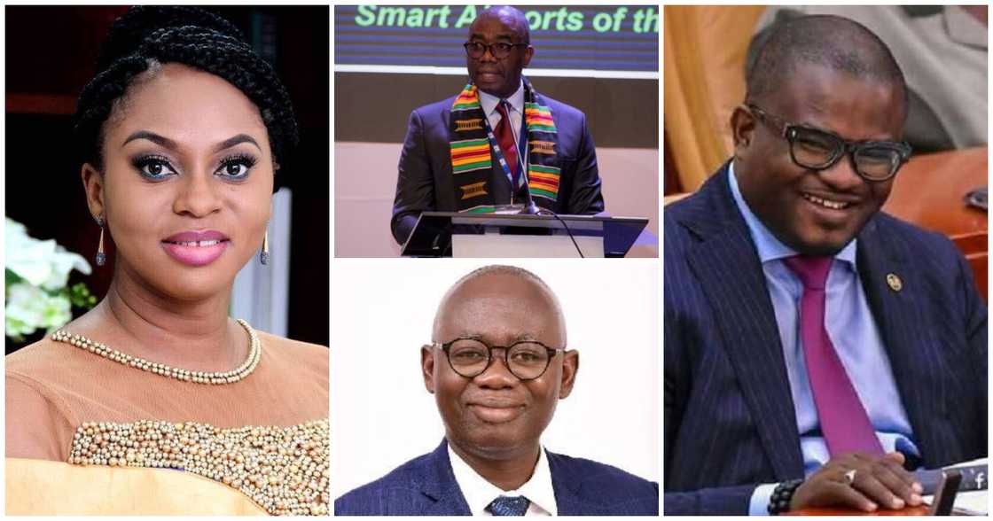Adwoa Safo, Adu Boahen, Prof Opoku-Amankwa and other government officials who were sacked in 2022 Adwoa Safo, Adu Boahen, Prof Opoku-Amankwa and other government officials who were sacked in 2022