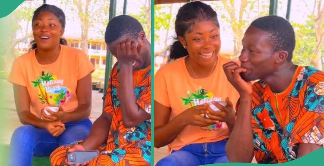 Lady toasts Nigerian man, he sheds tears