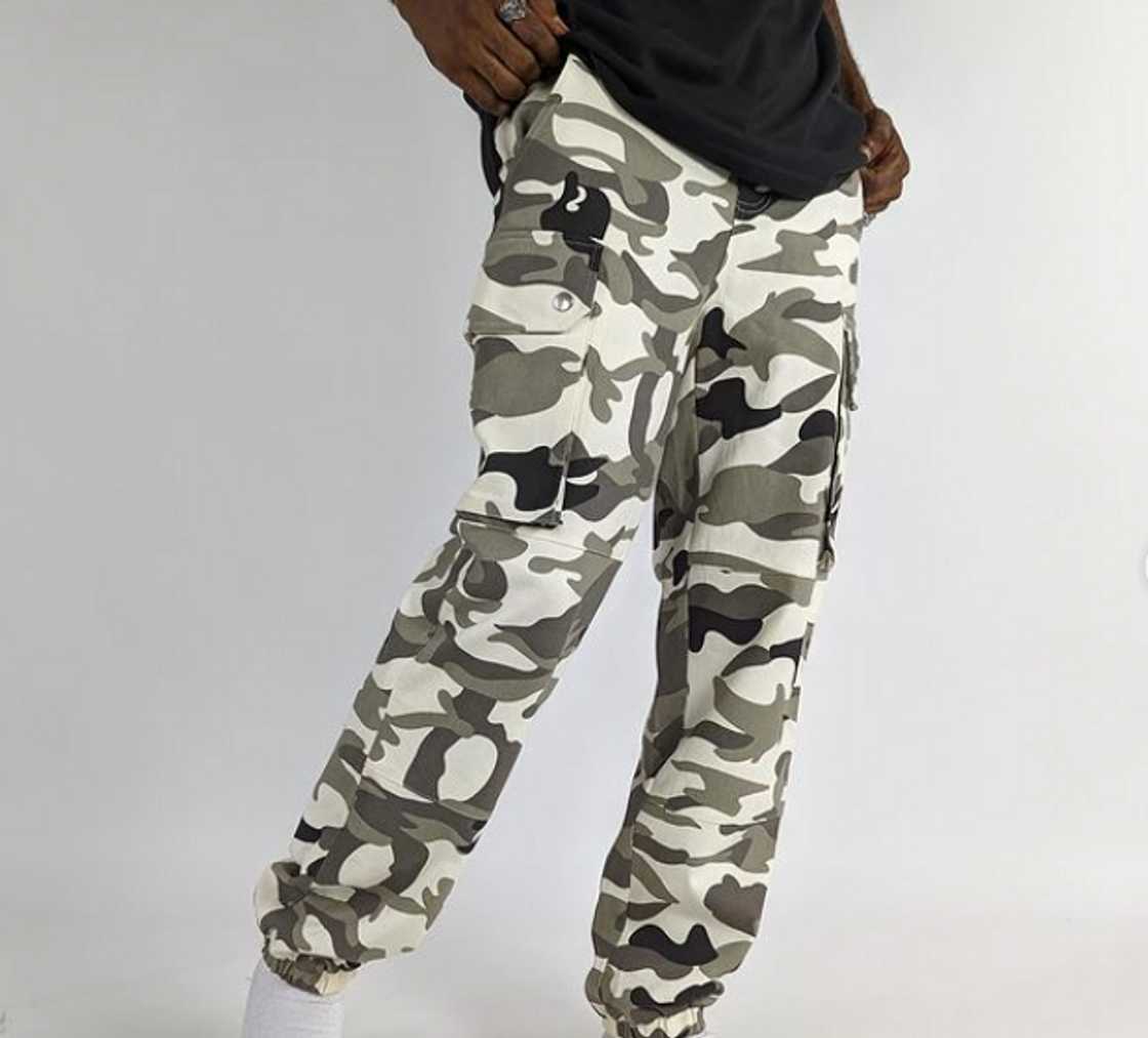 A woman wearing a combat cargo pant A woman wearing a combat cargo pant