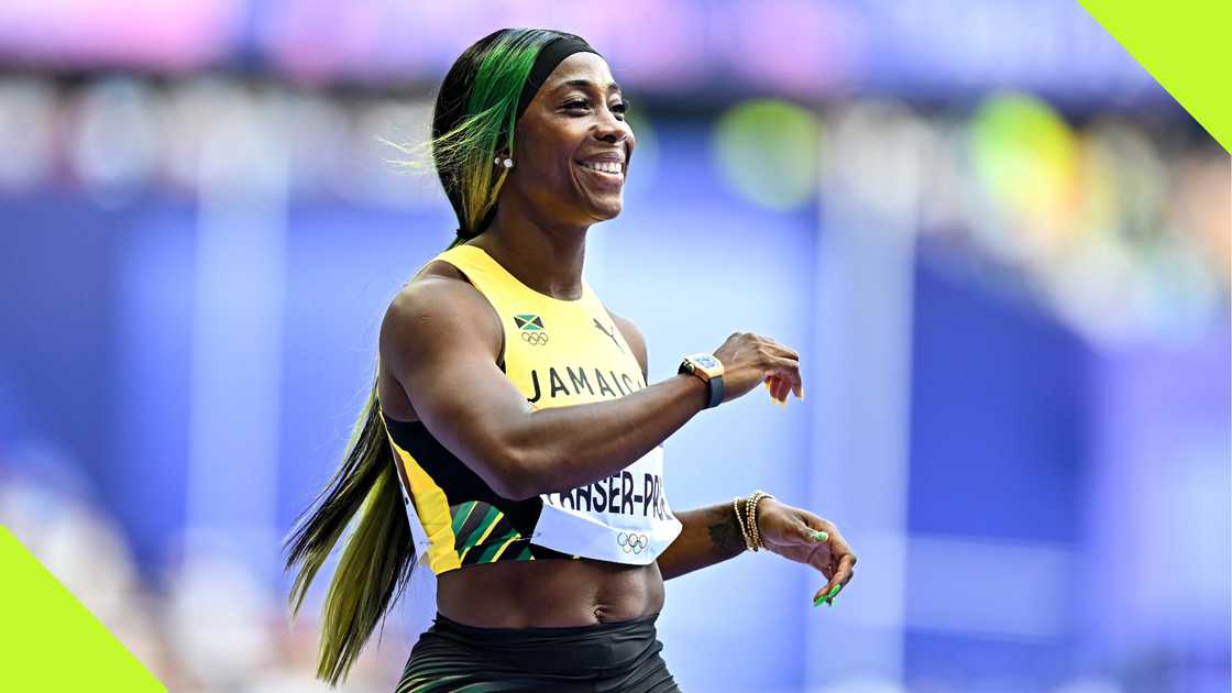 Shelly-Ann Fraser-Pryce at the Paris Olympics