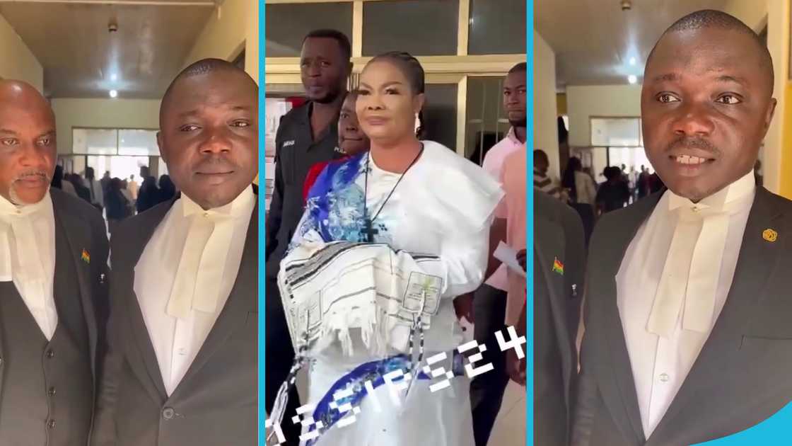 Nana Agradaa and her legal counsel, Nana Agradaa, Agradaa in Nsawam Prison, Agradaa in prison uniform, Agradaa's children, Agradaa's husband Nana Agradaa and her legal counsel, Nana Agradaa, Agradaa in Nsawam Prison, Agradaa in prison uniform, Agradaa's children, Agradaa's husband