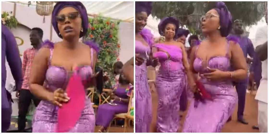 Photos of the asoebi lady in purple