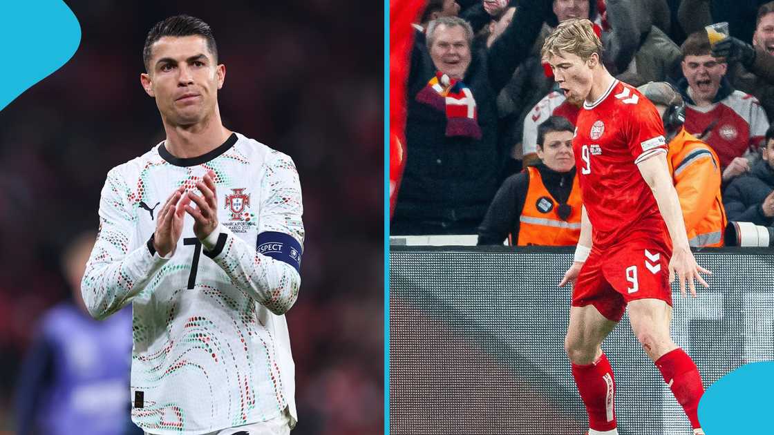 Cristiano Ronaldo responds to Rasmus Hojlund imitating his iconic celebration Cristiano Ronaldo responds to Rasmus Hojlund imitating his iconic celebration