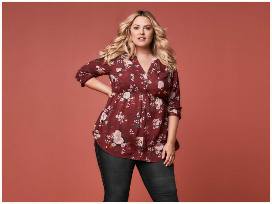 A floral tunic top. A floral tunic top.