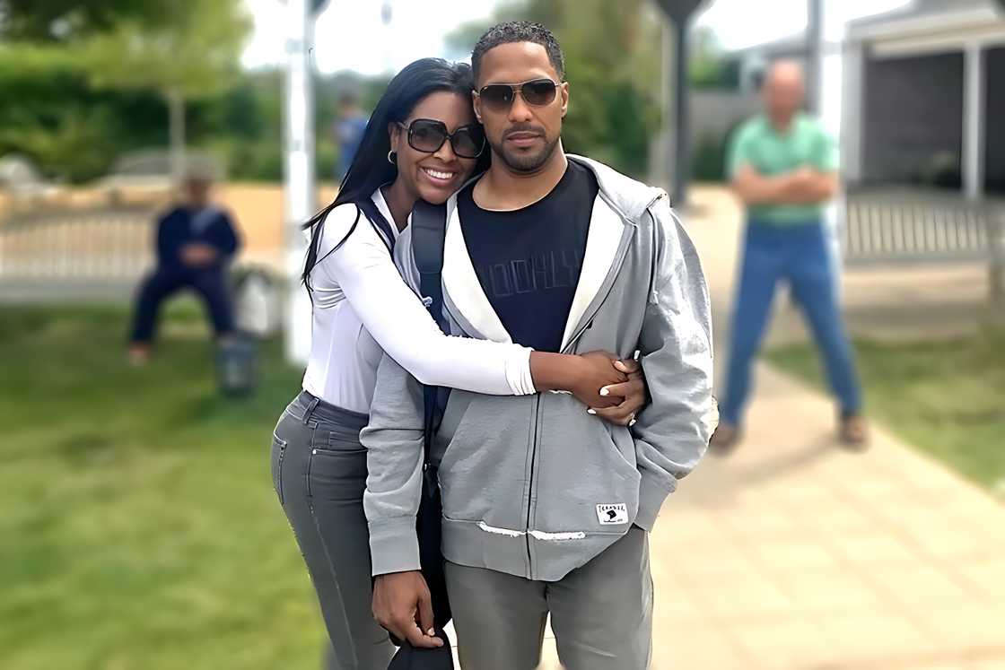 Marc Daly and Kenya Moore pose together outdoors. Marc Daly and Kenya Moore pose together outdoors.