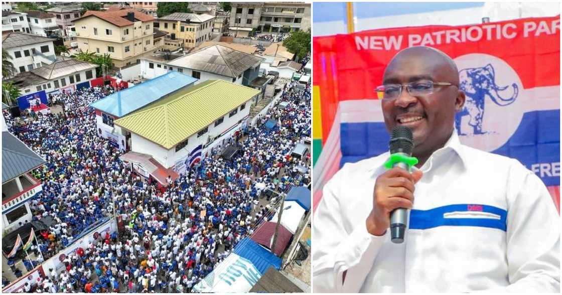 Mahamudu Bawumia mobbed by hundreds of party supporters