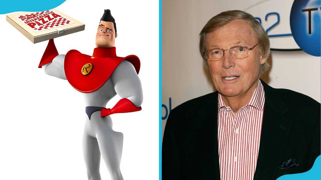 Uncle Art (L) and his voice actor, Adam West (R).