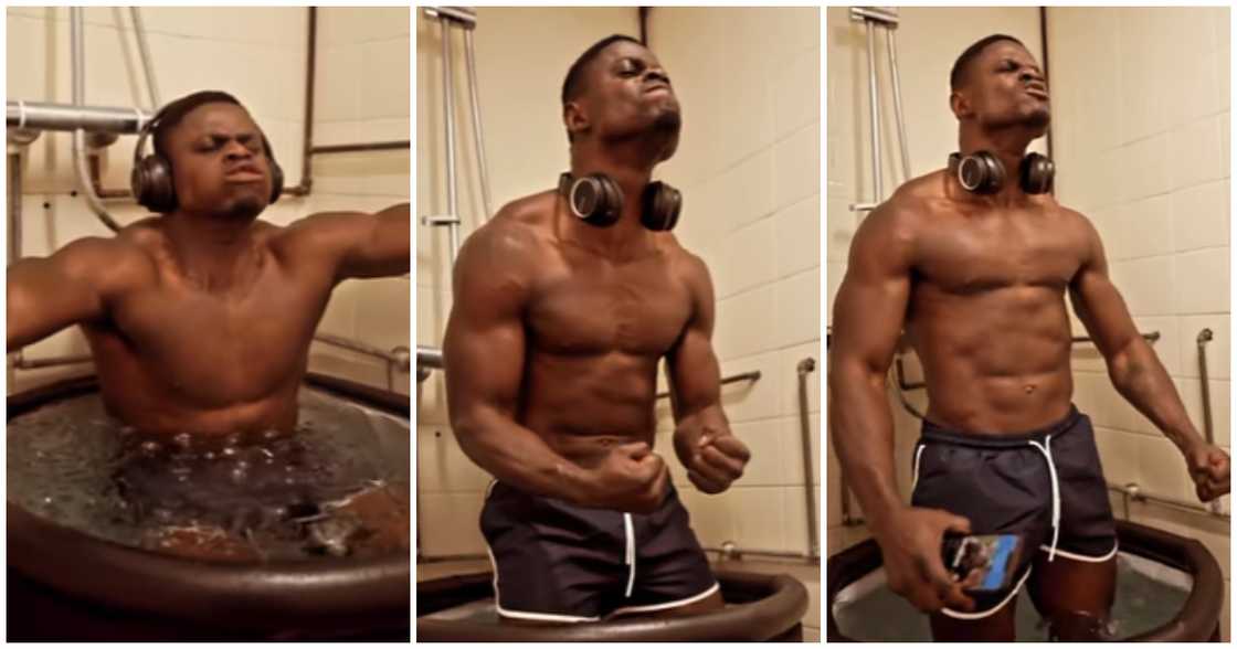 Freezy Macbones freezes in a tub Freezy Macbones freezes in a tub