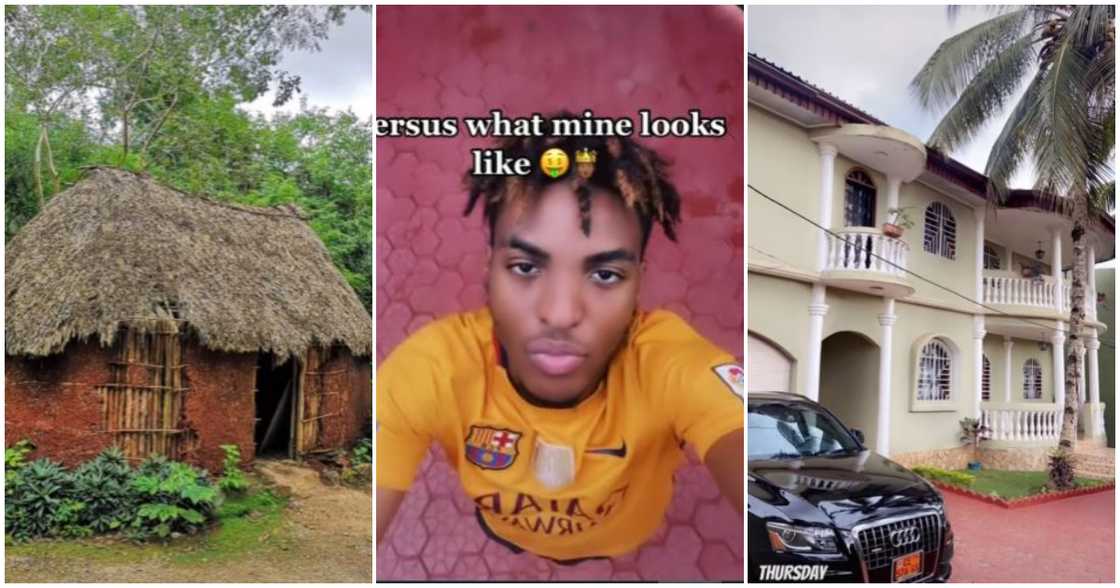 A man flaunts his huge mansion in Africa A man flaunts his huge mansion in Africa