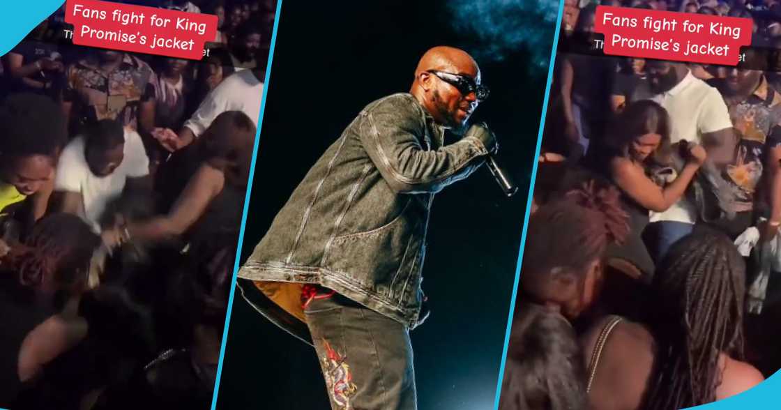 Fans fight over King Promise's jacket Fans fight over King Promise's jacket