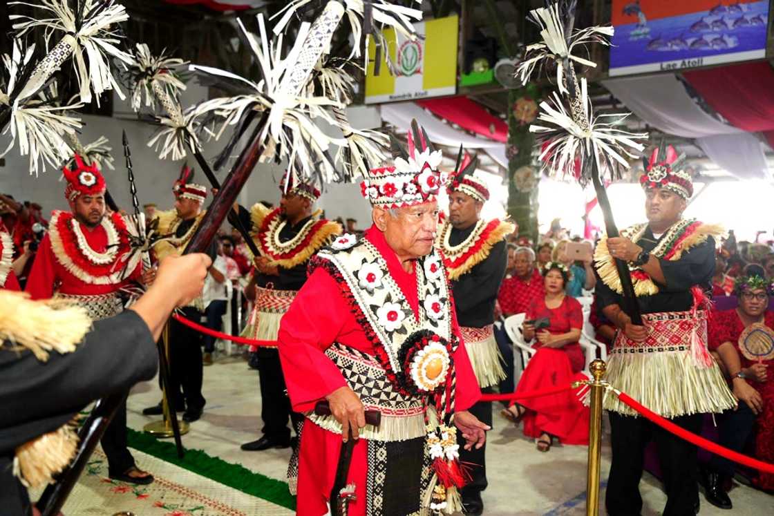 Marshall Islanders converged on Ebeye Island this week for the first coronation ceremony for a paramount chief in half a century Marshall Islanders converged on Ebeye Island this week for the first coronation ceremony for a paramount chief in half a century