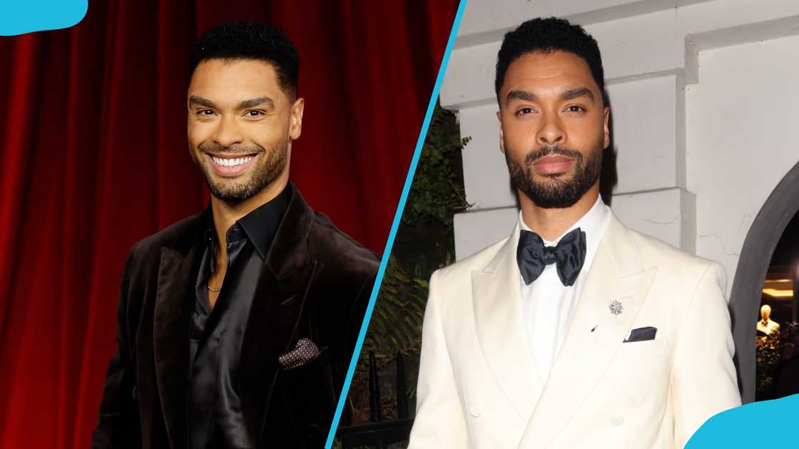 Regé-Jean Page at the Academy Museum of Motion Pictures 4th Annual Gala (L) and the dunhill & BAFTA Film Makers Dinner in celebration (R) Regé-Jean Page at the Academy Museum of Motion Pictures 4th Annual Gala (L) and the dunhill & BAFTA Film Makers Dinner in celebration (R)