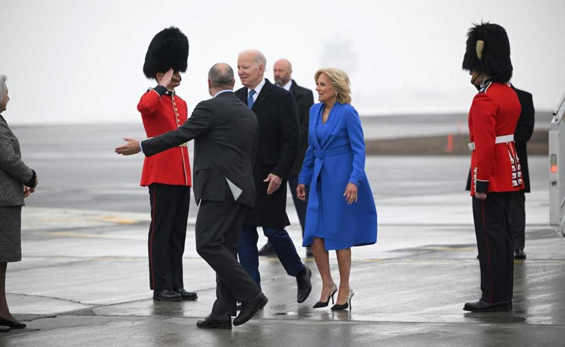 US President Joe Biden and First Lady Jill Biden arrived Thursday ahead of Friday's summit and address to parliament US President Joe Biden and First Lady Jill Biden arrived Thursday ahead of Friday's summit and address to parliament