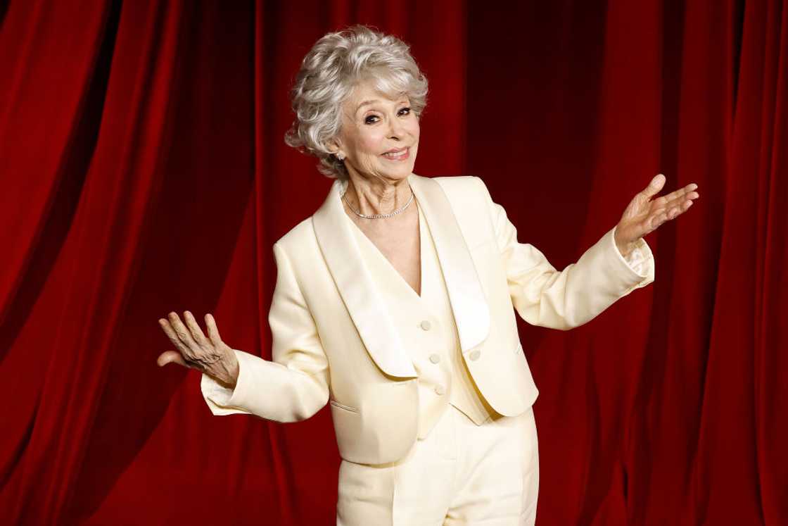 Rita Moreno in a crème white attire Rita Moreno in a crème white attire