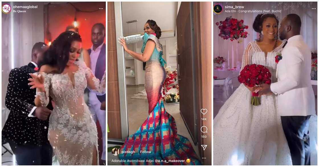 Wedding Of The Year: Dr. Asomdwee, Stunning Bride of Kessben's Son Wedding Gown Is The Most Iconic This Year