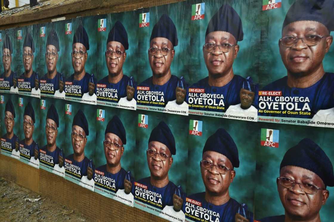 Among the frontrunners in Osun state are incumbent Governor Gboyega Oyetola of the All Progressive Congress Among the frontrunners in Osun state are incumbent Governor Gboyega Oyetola of the All Progressive Congress