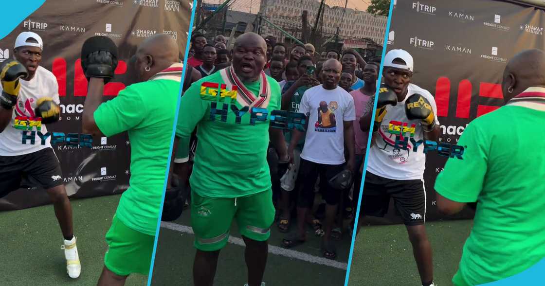 Bukom Banku trains his son, Abu Kamoko