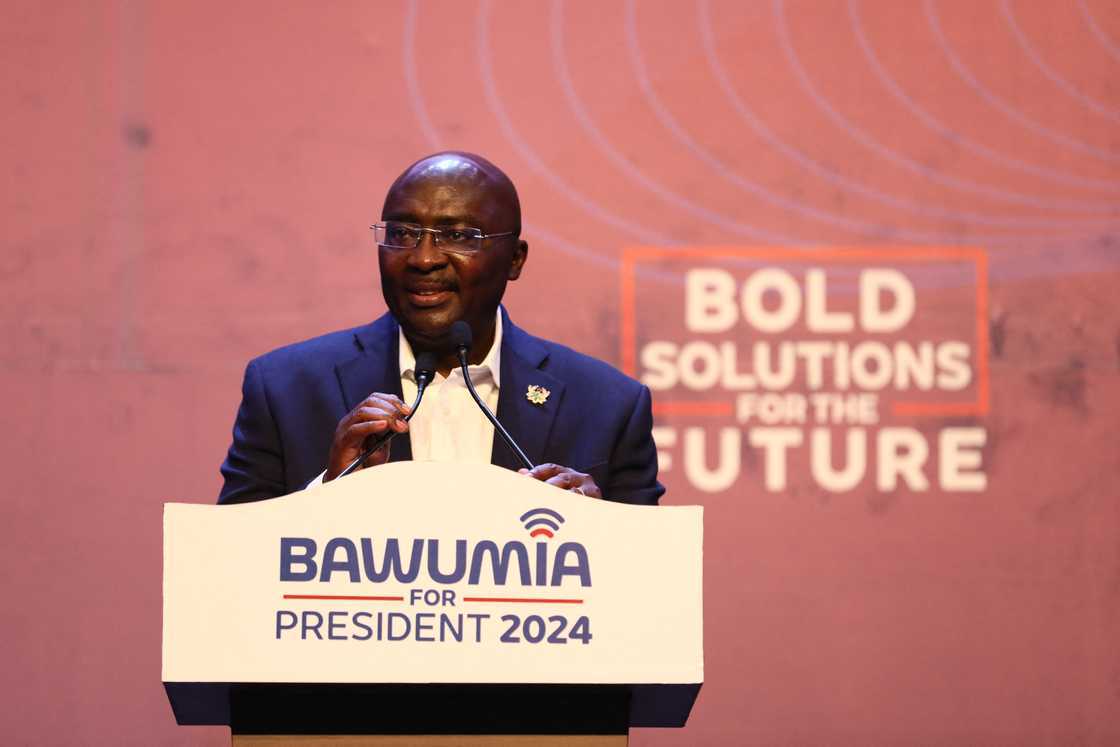 Mahamudu Bawumia speaking during the launch of his presidential campaign Mahamudu Bawumia speaking during the launch of his presidential campaign