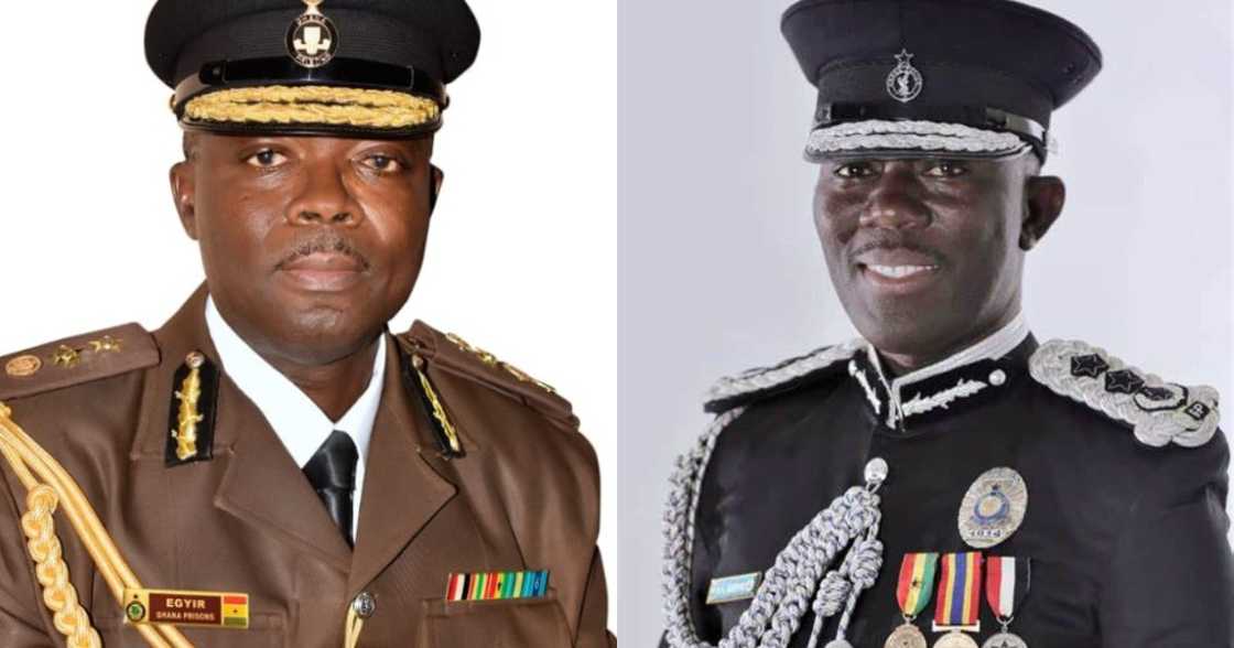 Akufo Dampare begins work as IGP Police service, Egyir as Director-General of Prisons service