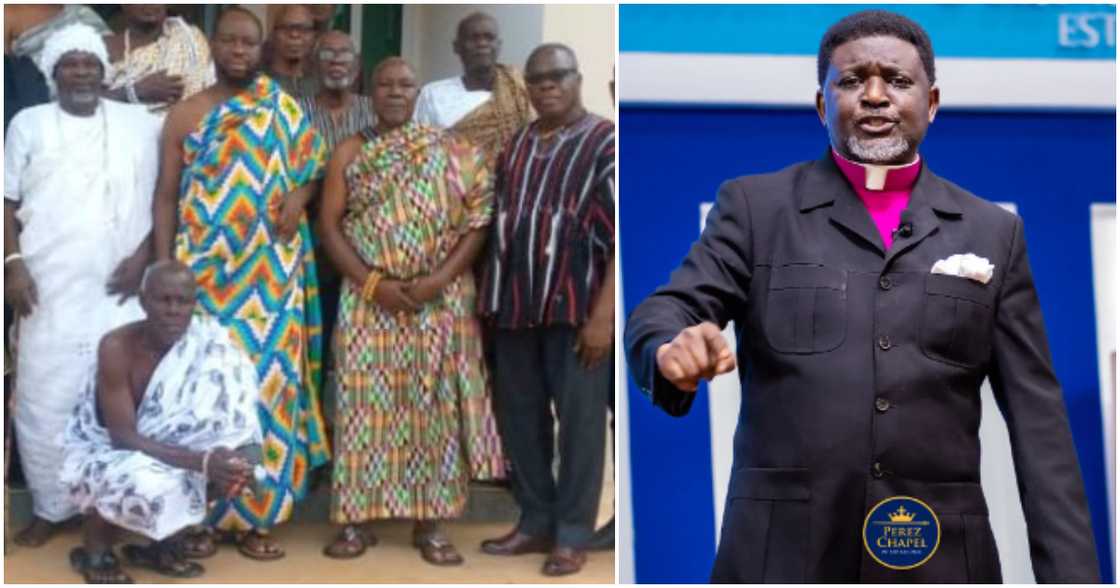 Photos of the NPC delegation, Somey Traditional Area leaders, and Archbishop Charles Agyinasare. Photos of the NPC delegation, Somey Traditional Area leaders, and Archbishop Charles Agyinasare.