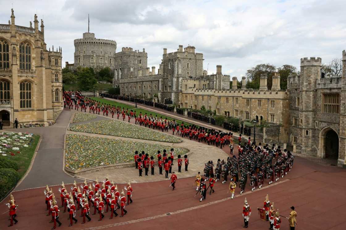The committal service at Windsor was the last public part of the state funeral The committal service at Windsor was the last public part of the state funeral