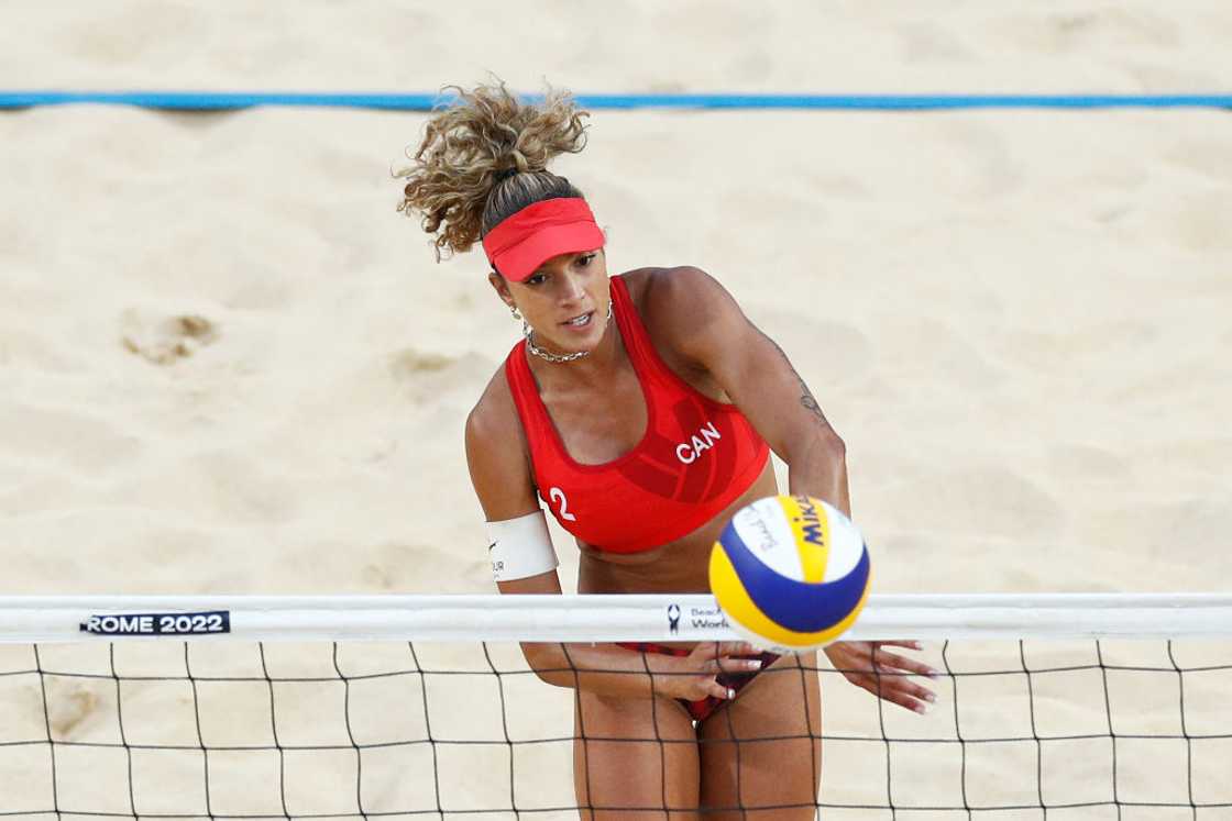 Female beach volleyball players Female beach volleyball players