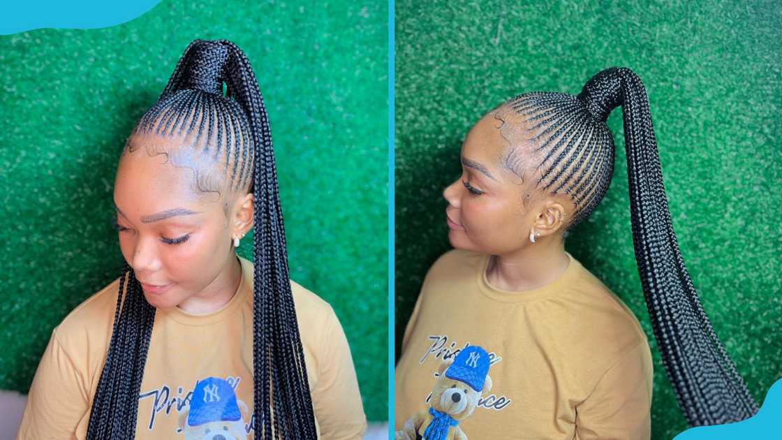 Cornrow ponytail