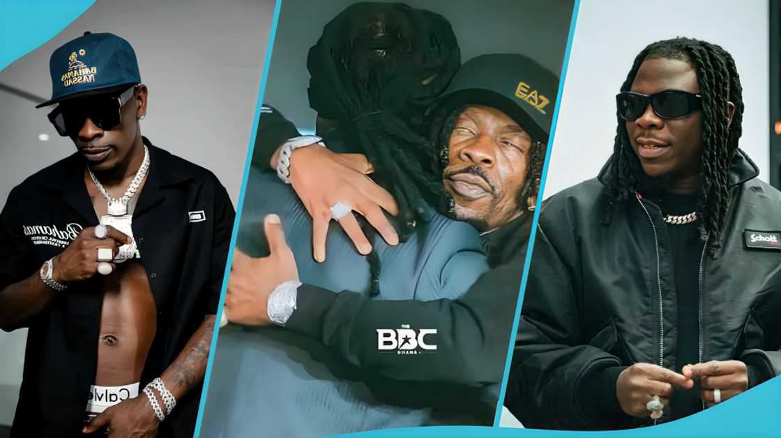 Stonebwoy statement, Shatta Wale hug, Black Stars World Cup, Ghana dancehall artists, Stonebwoy social media reactions, Mahama charity event, Stonebwoy interview