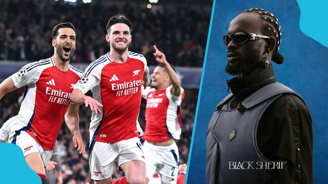 Blacko's latest hit song "Where Dem Boyz" was played at Arsenal's Emirates stadium. Blacko's latest hit song "Where Dem Boyz" was played at Arsenal's Emirates stadium.