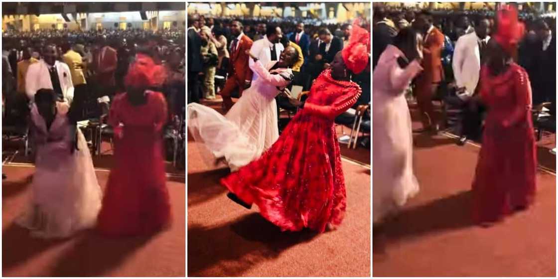 G.O's daughter causes stir in church with sizzling dance moves, shows off cool legwork with mum in lovely video G.O's daughter causes stir in church with sizzling dance moves, shows off cool legwork with mum in lovely video