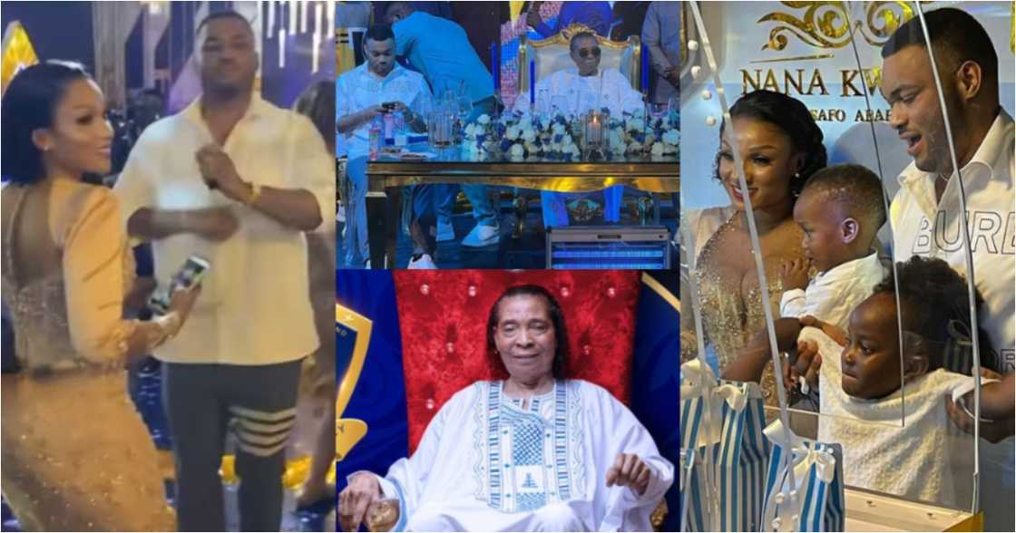 Videos of Apostle Kwadwo Safo Kantanka's lavish 73rd b'day party emerge; son and wife hit the dance floor