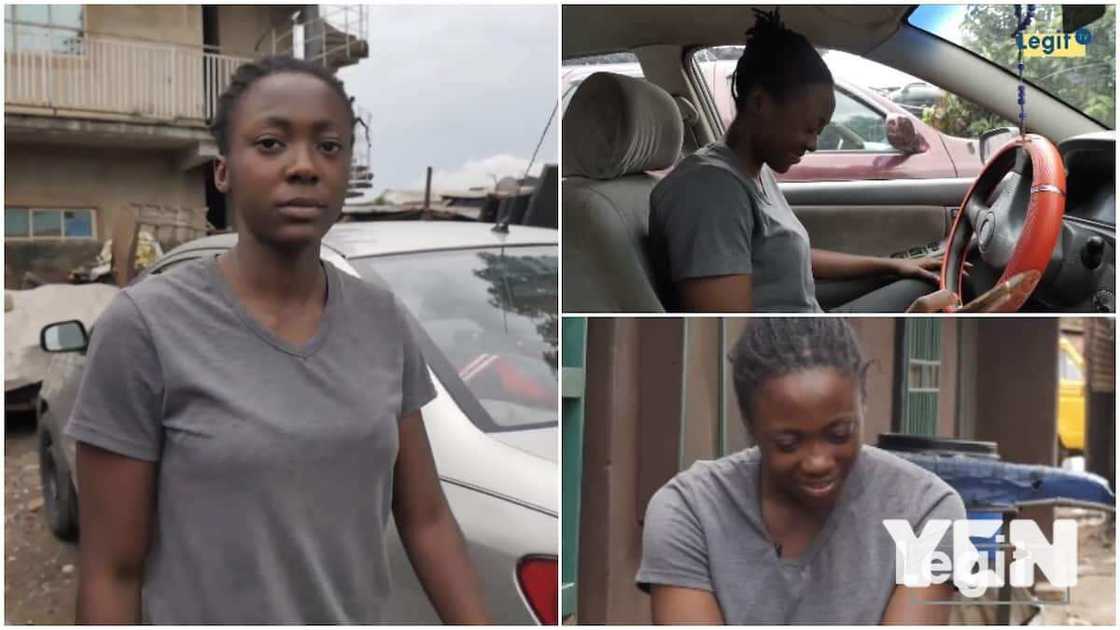 The lady wants to be an engineer. The lady wants to be an engineer.