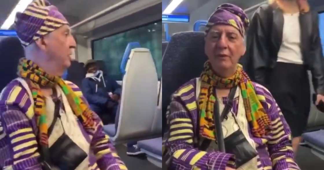 White man in London captured in video speaking Twi fluently; says he left Ghana in 1988 White man in London captured in video speaking Twi fluently; says he left Ghana in 1988