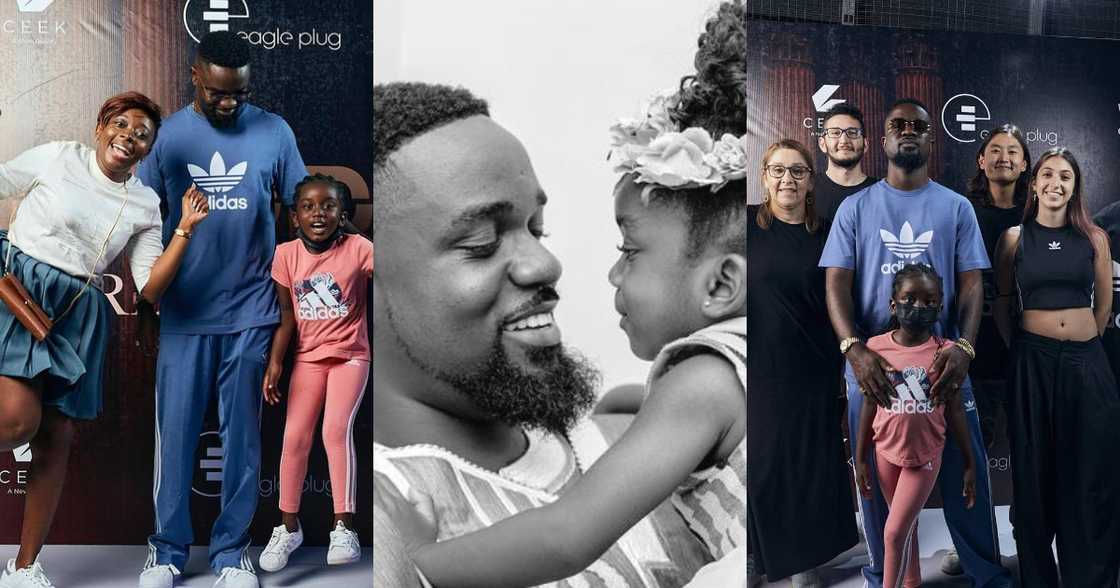 Sarkodie's daughter supports him at his album listening session; photos pop up