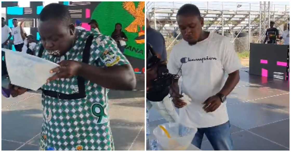 An eating competition between old students of Augasco and Presec