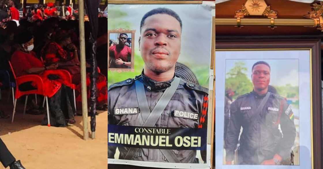 Emmanuel Osei: Policeman killed in bullion van attack goes home, sad photos pop up Emmanuel Osei: Policeman killed in bullion van attack goes home, sad photos pop up