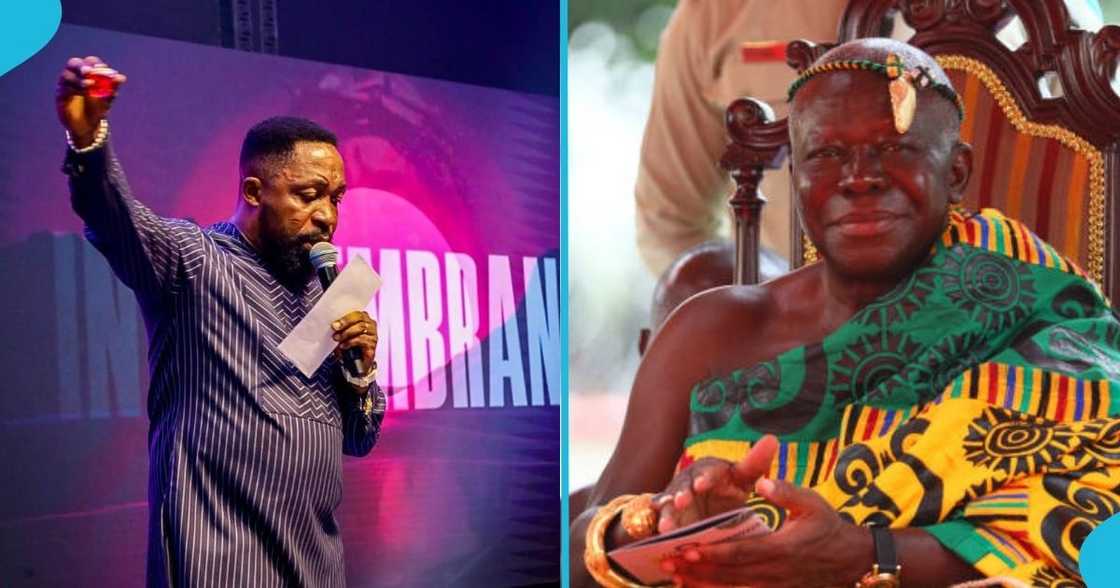 Apostle Daniel Atta Gyebi, the Asantehene, Otumfuo Osei Tutu II, man of God, Ghanaian preacher, House Of Jacob Chapel founder. Apostle Daniel Atta Gyebi, the Asantehene, Otumfuo Osei Tutu II, man of God, Ghanaian preacher, House Of Jacob Chapel founder.