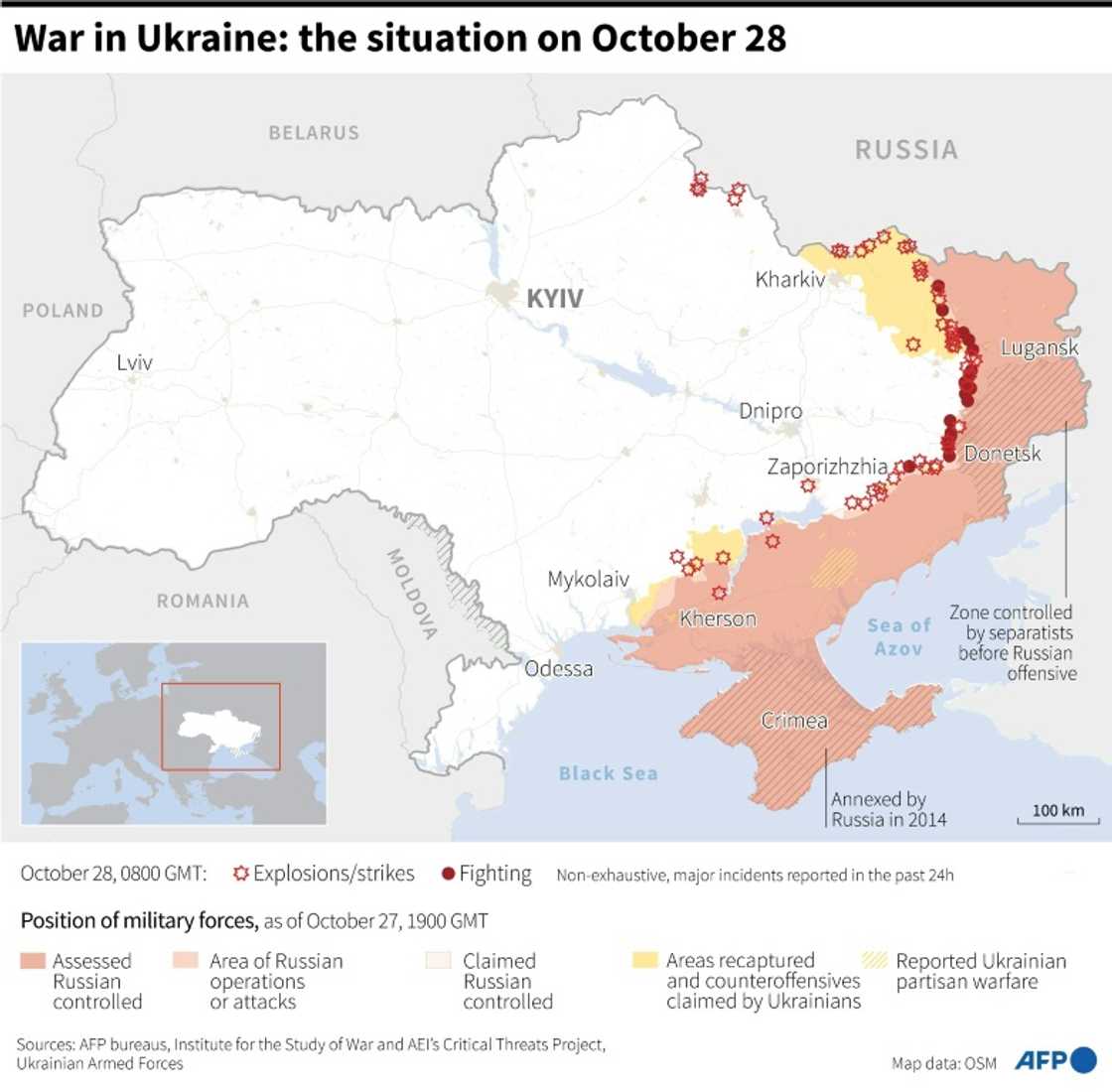 Ukraine: the situation on October 28 Ukraine: the situation on October 28