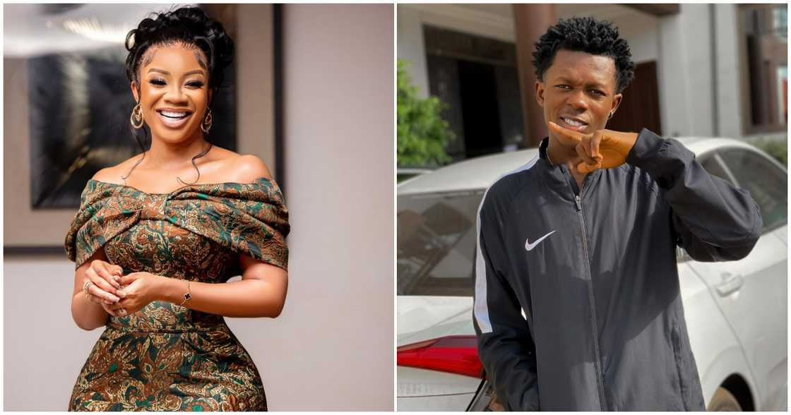 Serwaa Amihere and Strongman Burner. Serwaa Amihere and Strongman Burner.