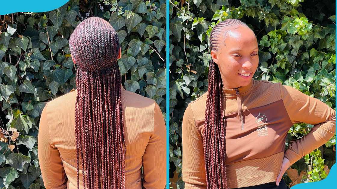 Classic straight-back cornrows