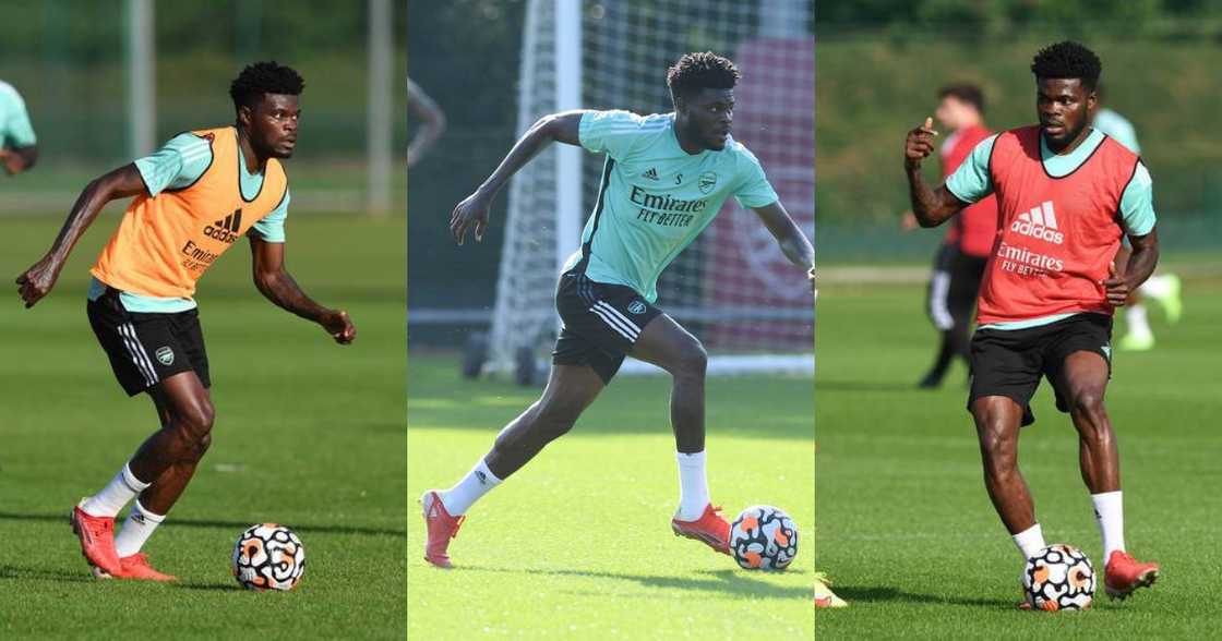 Ghana midfielder Thomas Partey starts training after fully recovering from injury